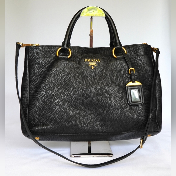D21❤️Prada Convertible Open Tote Vitello Daino - Picture 1 of 13